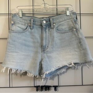 Madewell Light Wash Relaxed Denim Cutoff Shorts